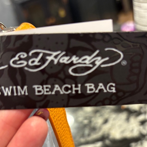 Ed Hardy Clear Tote with Orange Trim - Picture 2 of 4
